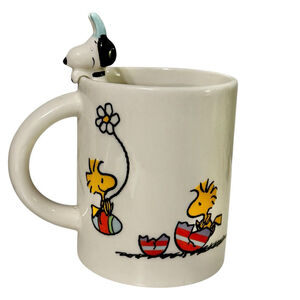 Peanuts 3D Snoopy Easter Eggs & Basket Mug One Size White featuring Woodstock